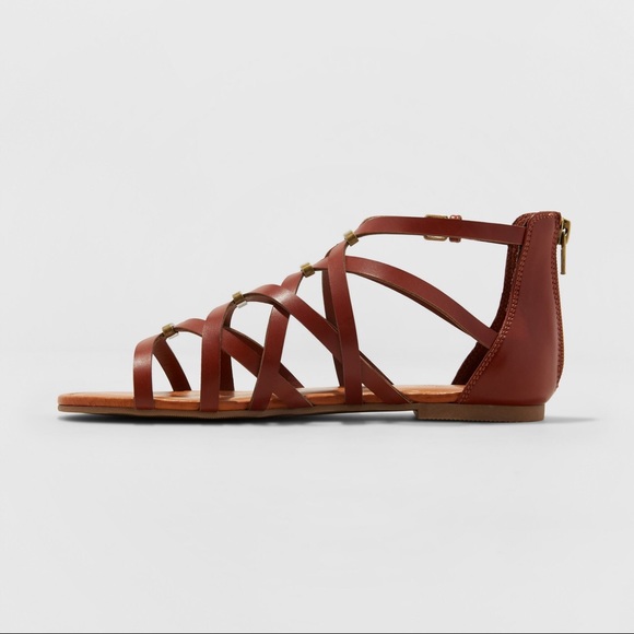Universal Thread Cognac Gladiator Wrap Sandal NWT - Picture 2 of 4